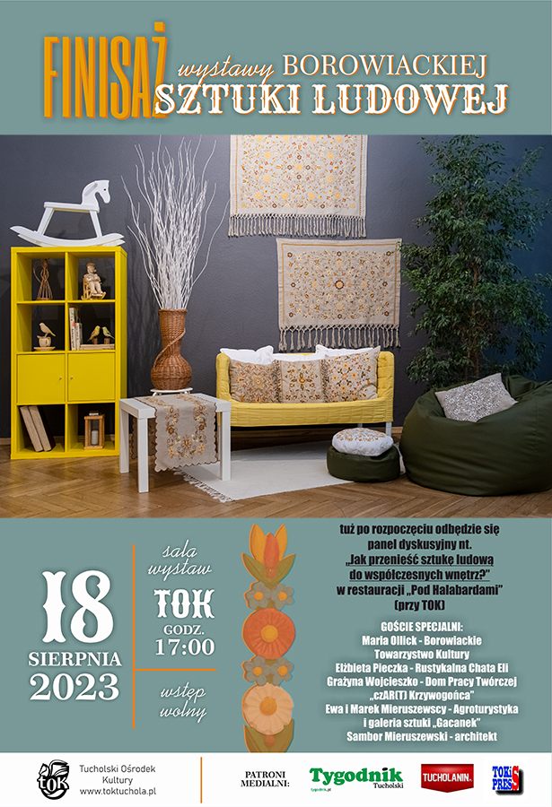 Plakat finisaż Wystawy Borowiackiej Sztuki Ludowej 2023