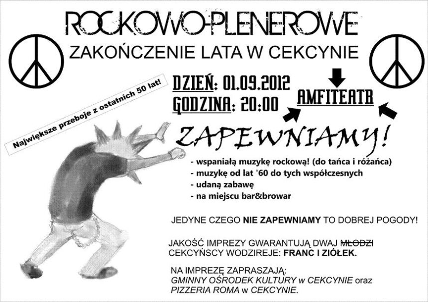 Rockowo-plenerowe zakończenie lata w Cekcynie