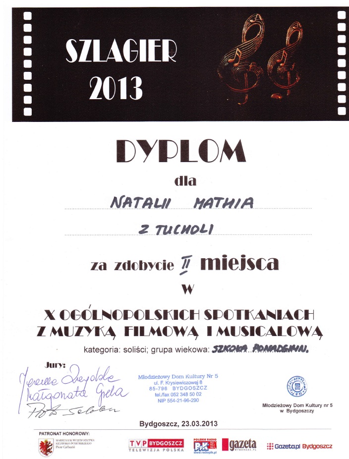 Natalia Mathia z ZSO w Tucholi z kolejnym sukcesem