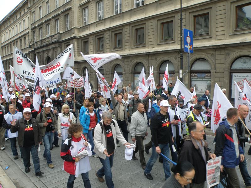 Tucholscy związkowcy protestowali w Warszawie