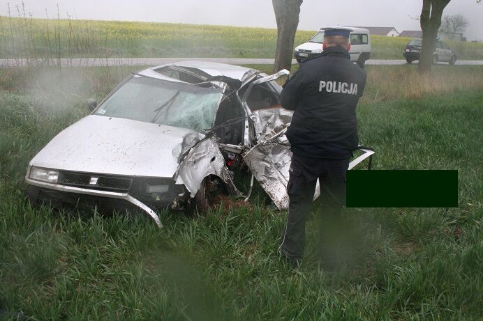 Seat uderzył w drzewo, kierowca nie żyje