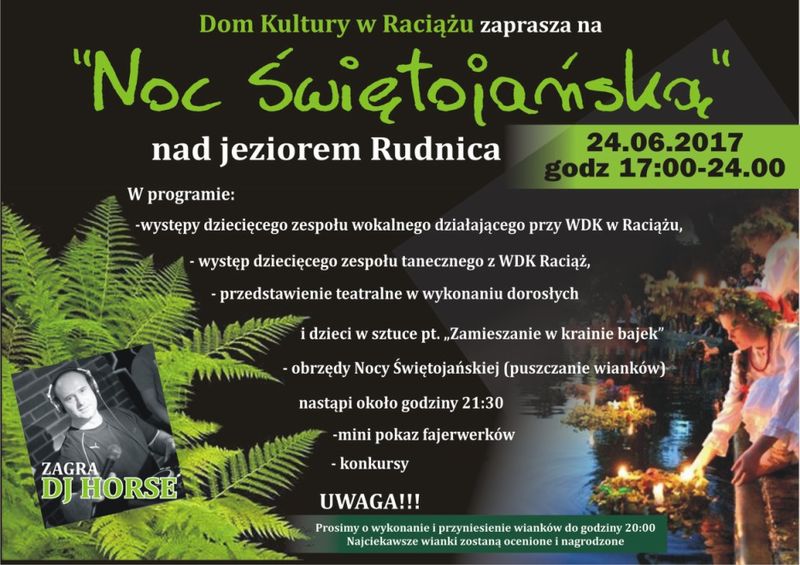 Noc Świętojańska nad jeziorem Rudnica