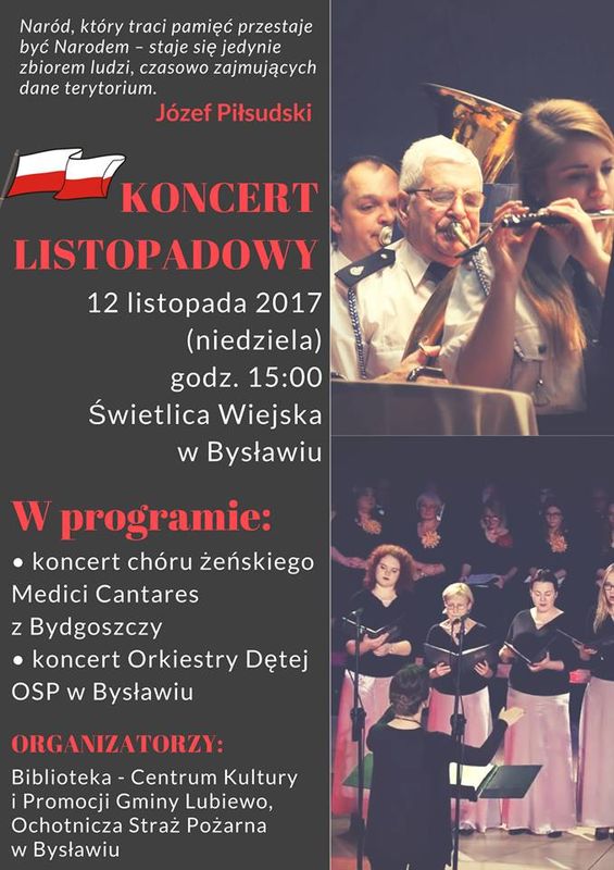 Koncert listopadowy w Bysławiu