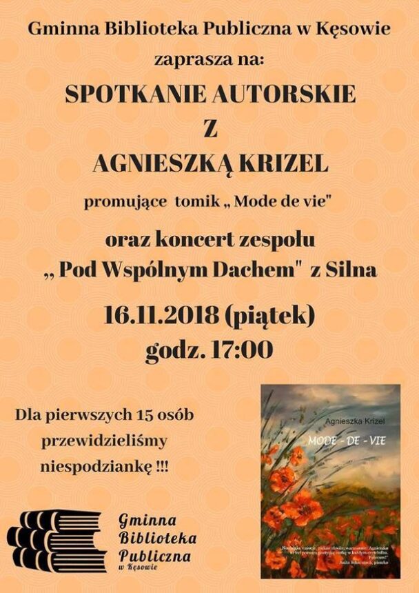 Cykl spotkań autorskich z Agnieszką Krizel