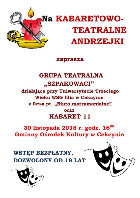 Andrzejki na wesoło w Cekcynie
