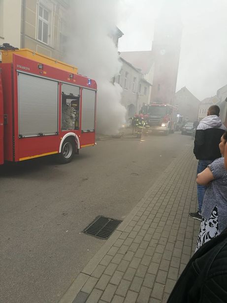 Pożar piwnicy w Tucholi