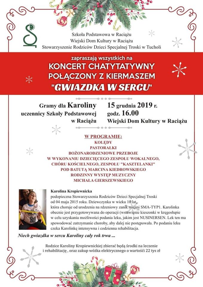 Niech gwiazdka w sercu Karoliny cały rok trwa…