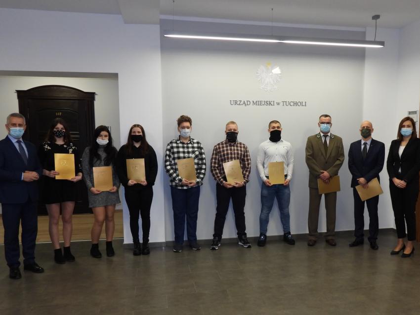 Utalentowani sportowcy uhonorowani nagrodami burmistrza Tucholi