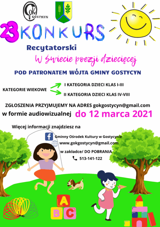 23. konkurs recytatorski „W świecie poezji dziecięcej”