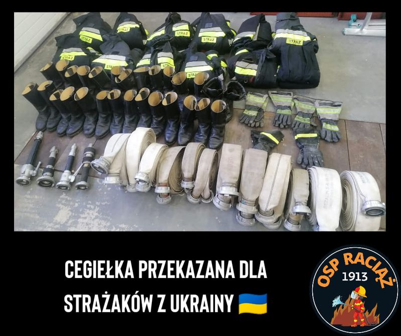 Sprzęt z OSP Raciąż jedzie do Ukrainy
