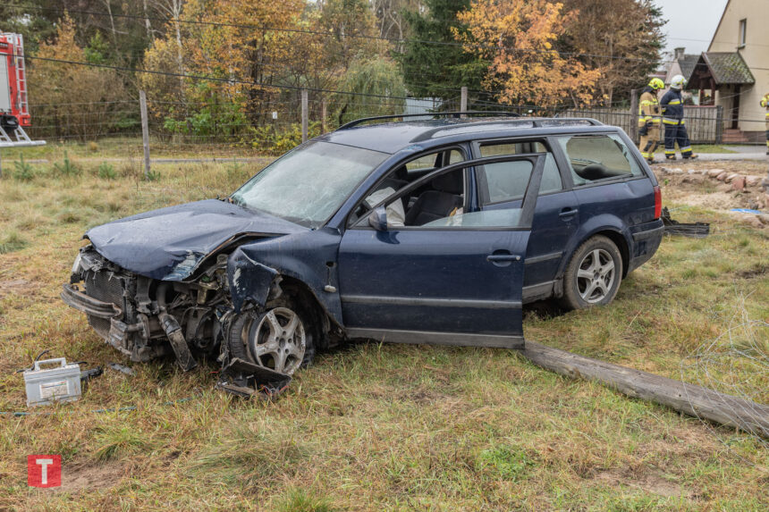 Był nietrzeźwy w chwili zatrzymania. Passatem uderzył w słup