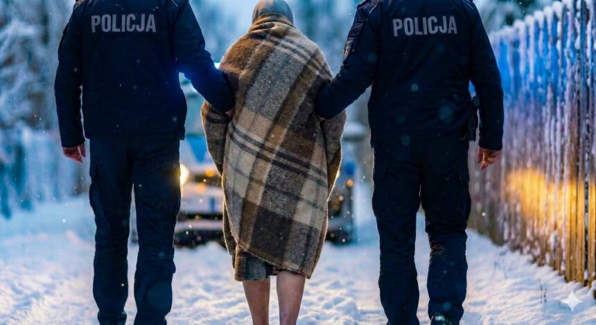 Czujność policjantów z Cekcyna. Uchronili seniorkę przed wychłodzeniem